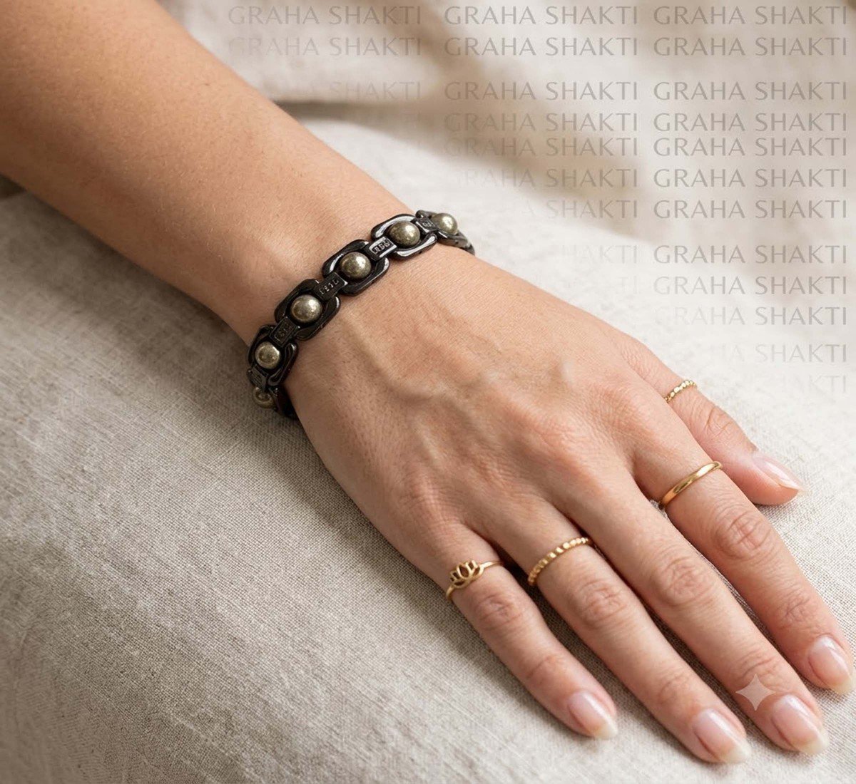 Metal Raw Pyrite Bracelet