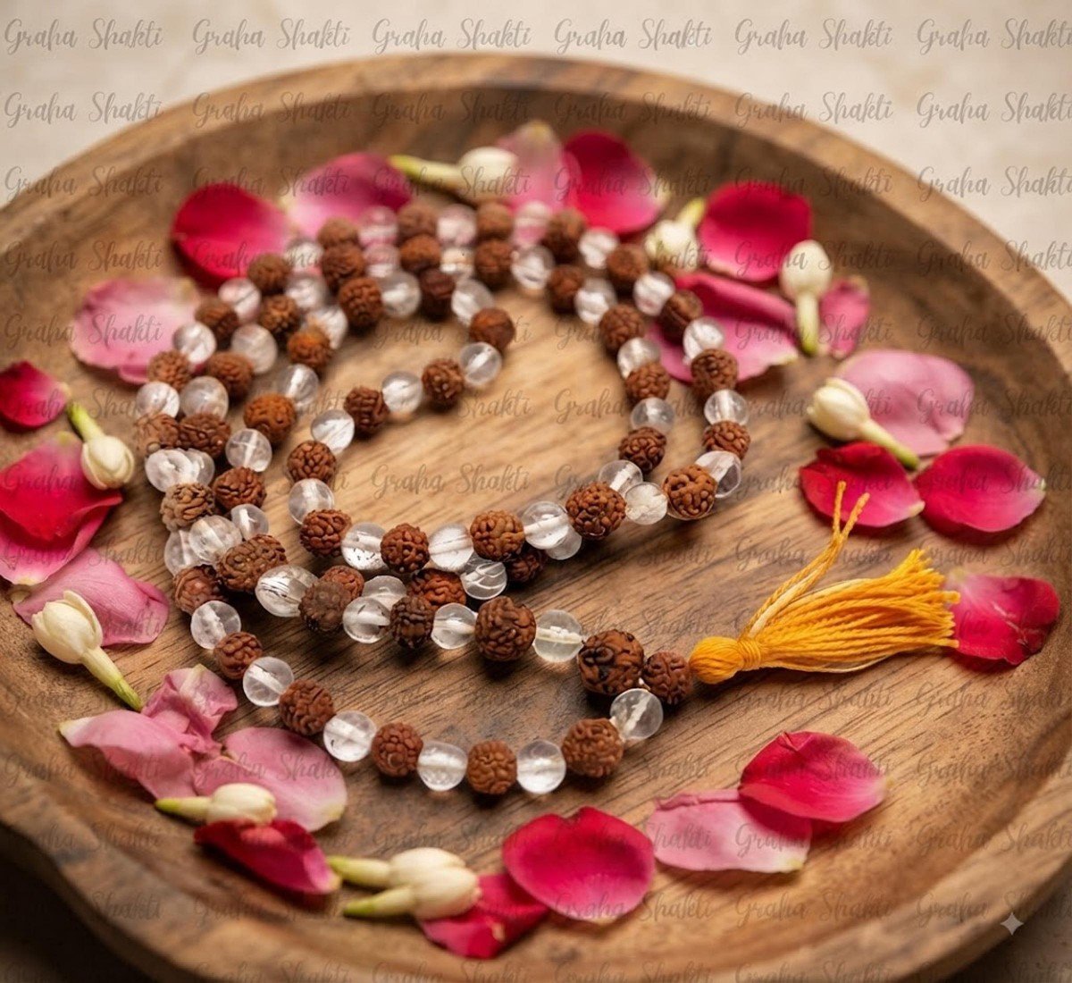 Rudraksha Sfatik Mala