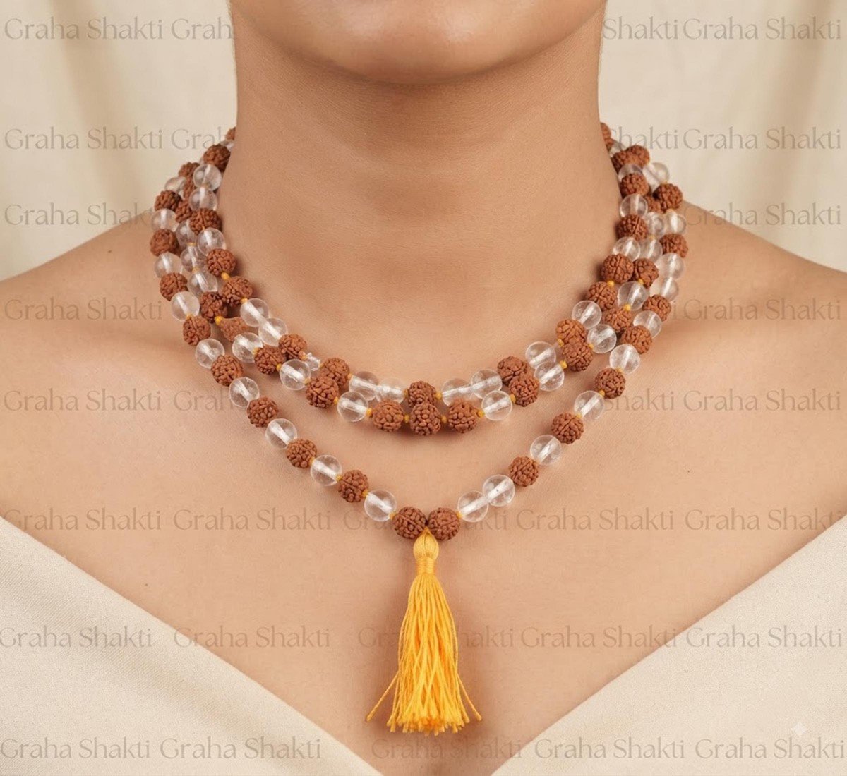 Rudraksha Sfatik Mala